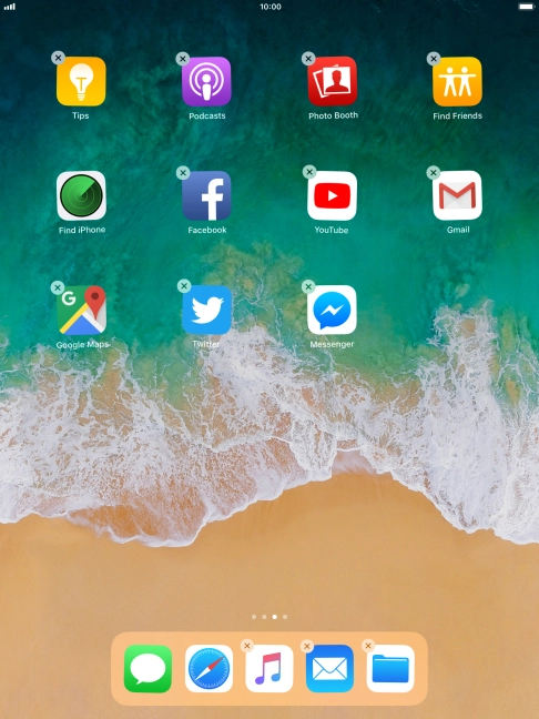 Press the delete icon.