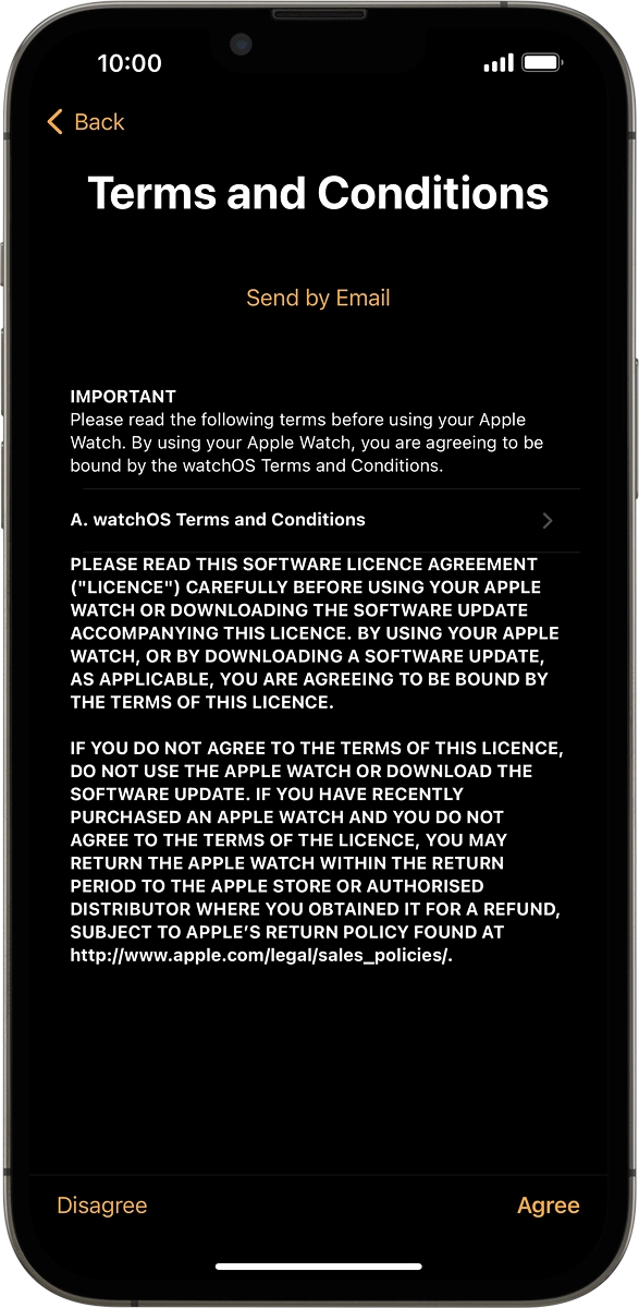 On your phone: Press Agree.