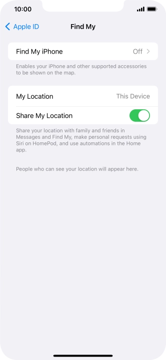 Press Find My iPhone.