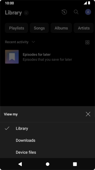 Press the required category and go to the required audio file. Press the required category and go to the required audio file.