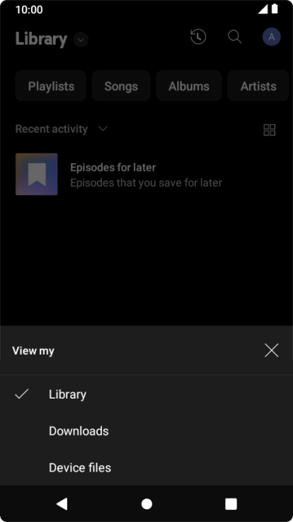 Press the required category and go to the required audio file. Press the required category and go to the required audio file.