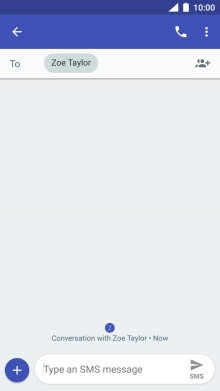 Press the text input field and write the text for your picture message.