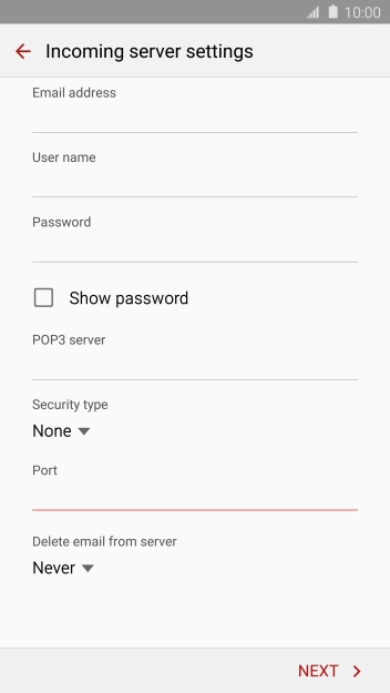 Press the field below 