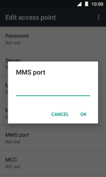 Key in 8080 and press OK.