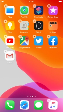 Press the delete icon next to the required app.