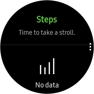 The number of steps for the day is displayed on the screen.