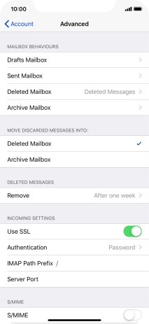 Press the indicator next to 