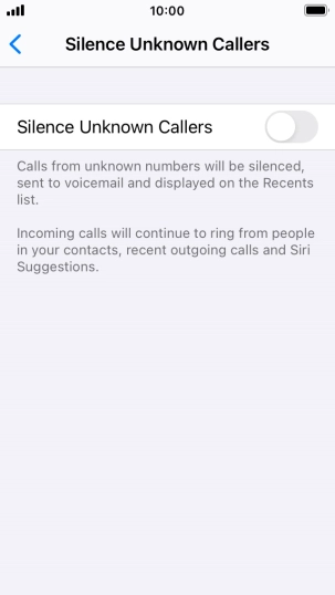 Press the indicator next to 