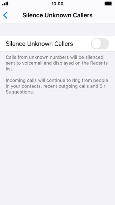 Press the indicator next to 