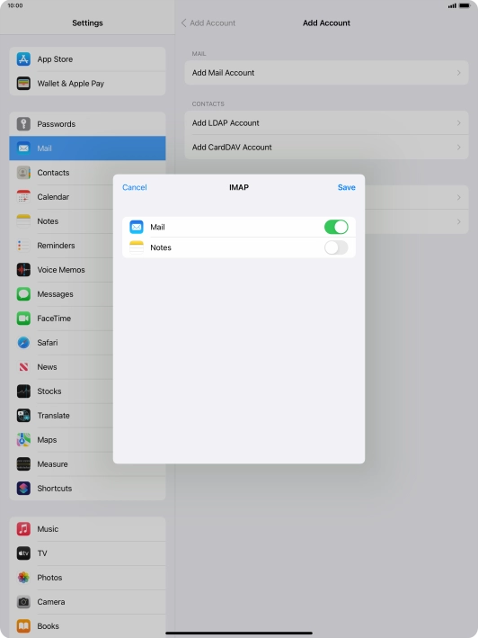 Press Save. Your email account has now been set up. To select more settings for incoming and outgoing server, proceed with the following steps.