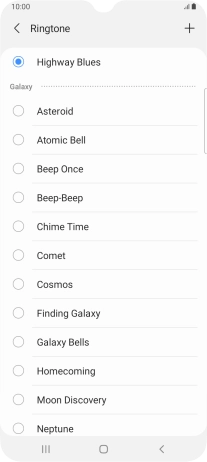 Press the add ring tone icon.