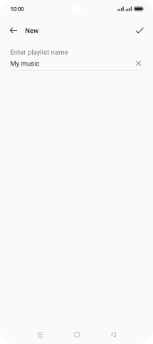 Key in the required name for the playlist and press the save icon.