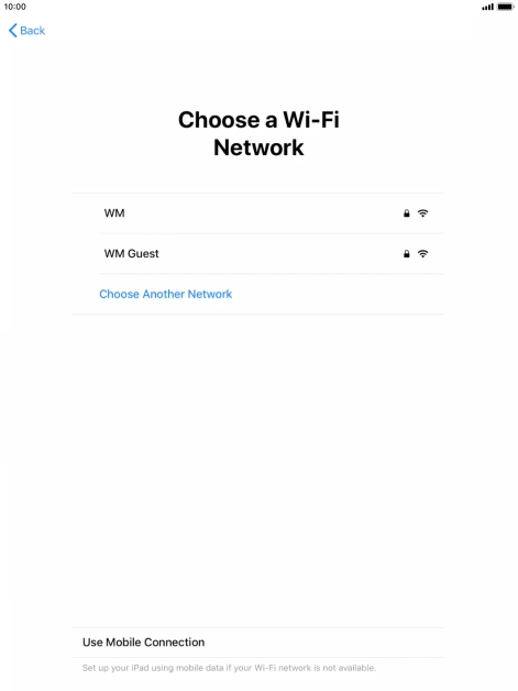 Press the required Wi-Fi network.