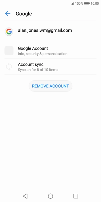 Press Account sync.
