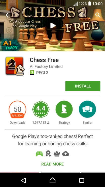 Press INSTALL and follow the instructions on the screen to install the app.