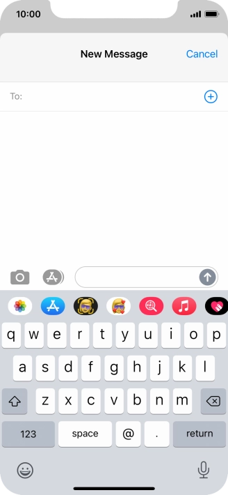 Press To: and key in the first letters of the recipient's name.