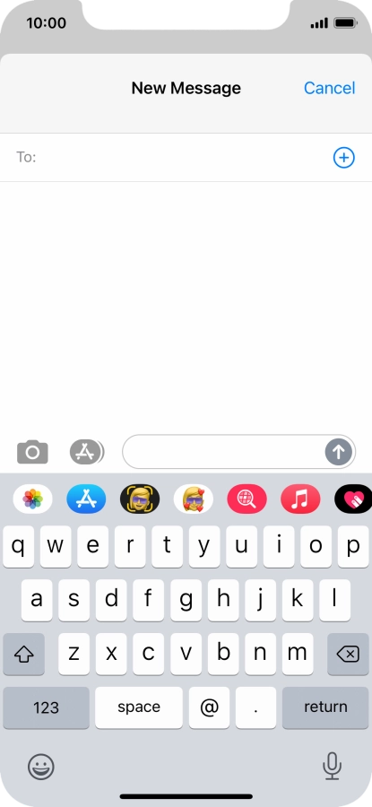 Press To: and key in the first letters of the recipient's name.