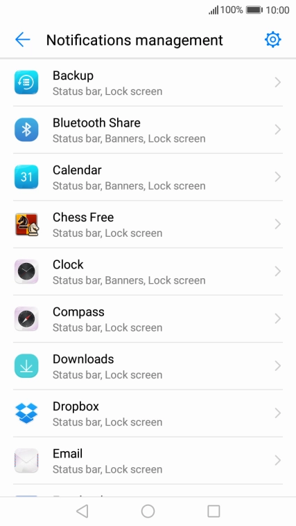 Press the required app.
