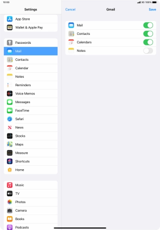 If this screen is displayed, you email account has been recognised and set up automatically. Follow the instructions on the screen to key in more information and finish setting up your tablet.