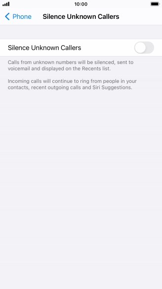 Press the indicator next to 