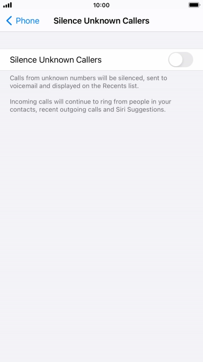 Press the indicator next to 