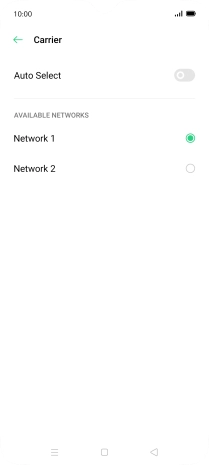 Press the required network.