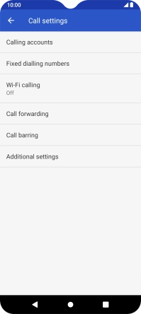 Press Call forwarding.