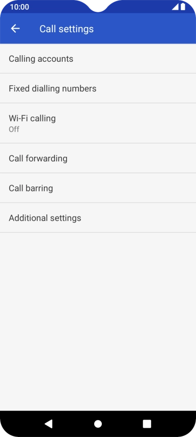 Press Call forwarding.