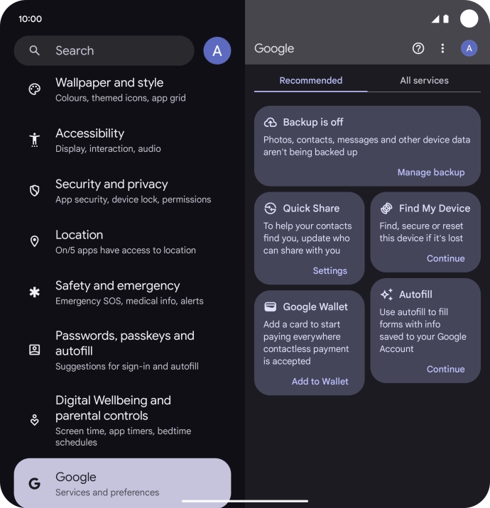 Press Find My Device.