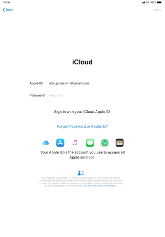 Press the field next to 