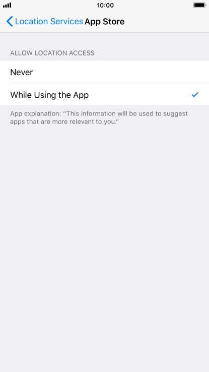 Press the required setting to turn the function on or off.