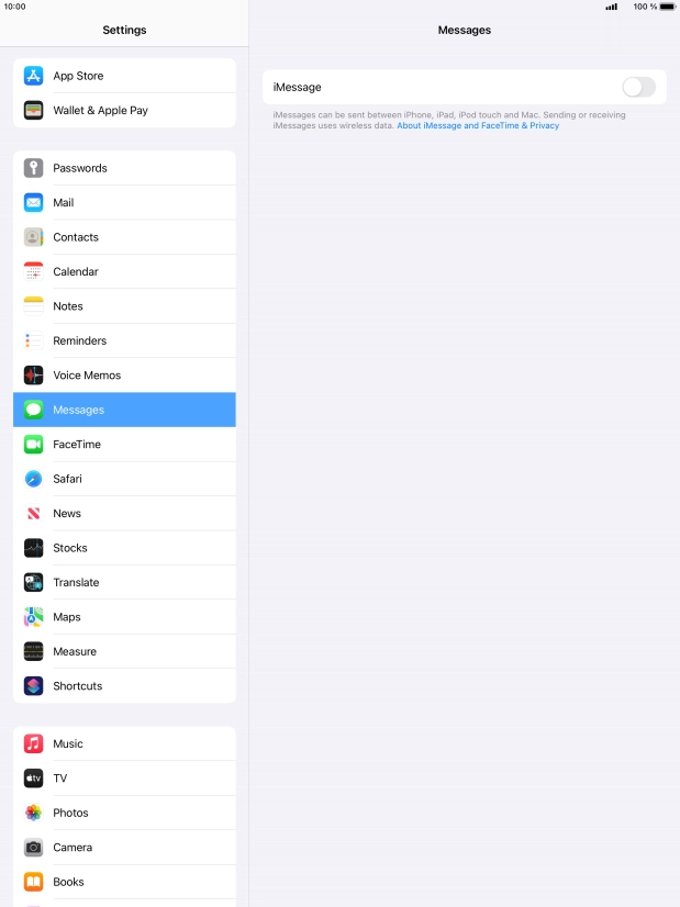 Press the indicator next to 