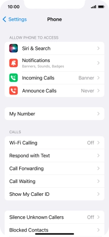 Press Wi-Fi Calling.