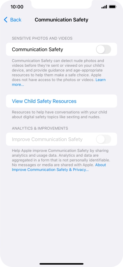 Press the indicator next to 