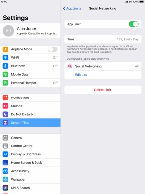 Press Delete Limit. Press Delete Limit.