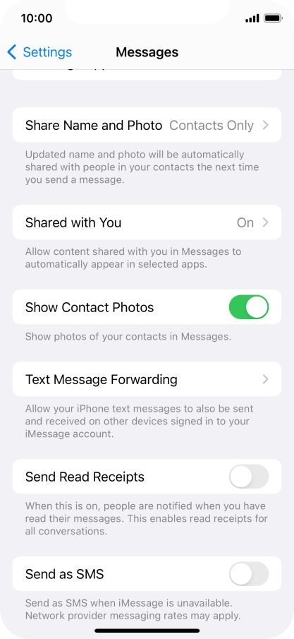 Press the indicator next to 