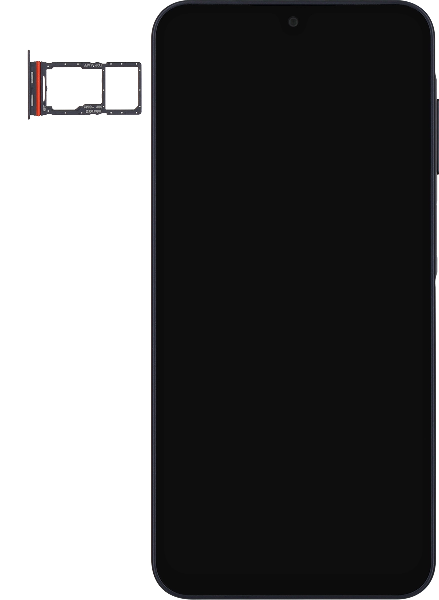 Turn your SIM so the angled corner of the SIM matches the angled corner of the SIM holder and place your SIM in the SIM holder.
