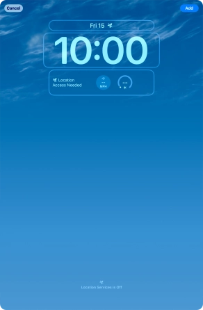 To customise the way the lock screen date is displayed, press the date widget and follow the instructions on the screen to select the required widget display mode.