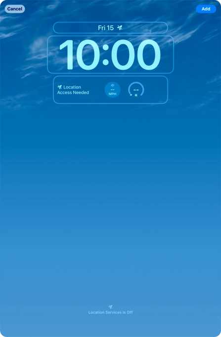 To customise the way the lock screen date is displayed, press the date widget and follow the instructions on the screen to select the required widget display mode.
