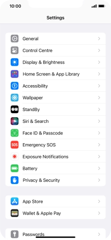Press Display & Brightness.