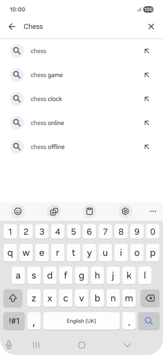 Key in the name or subject of the required app and press the search icon.