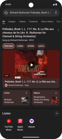 Follow the instructions on the screen to use the search results.