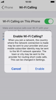 If you turn on the function, press Enable.