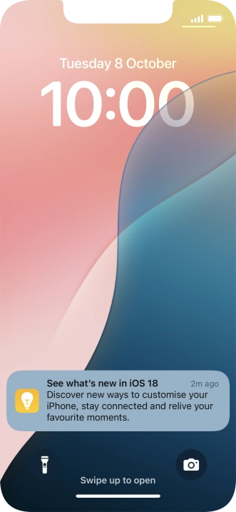 Press the required notification and follow the instructions on the screen to use the selected function.