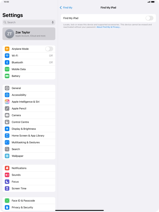 Press the indicator next to 
