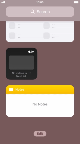 Press and hold the required Widget Stack. Press and hold the required Widget Stack.