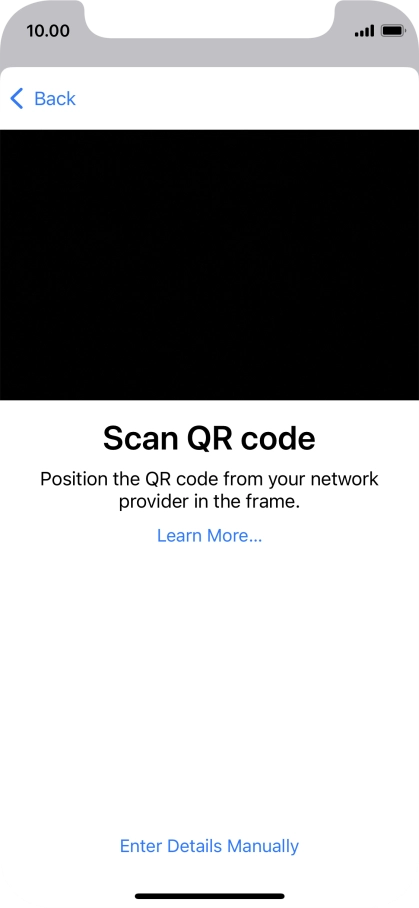 Place the QR code you've received inside the phone camera frame to scan the code.