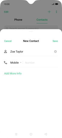 Press Number and key in the required phone number.