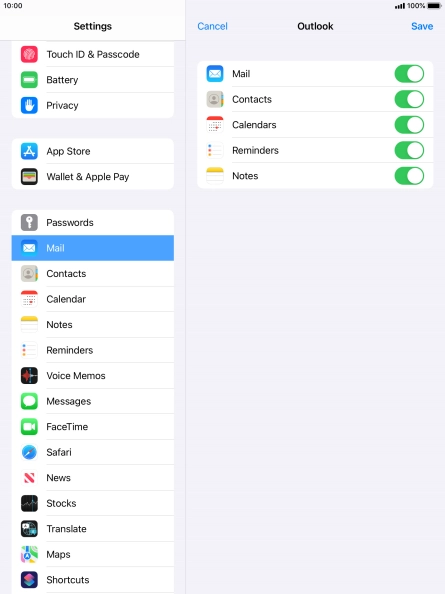 If this screen is displayed, you email account has been recognised and set up automatically. Follow the instructions on the screen to key in more information and finish setting up your tablet.