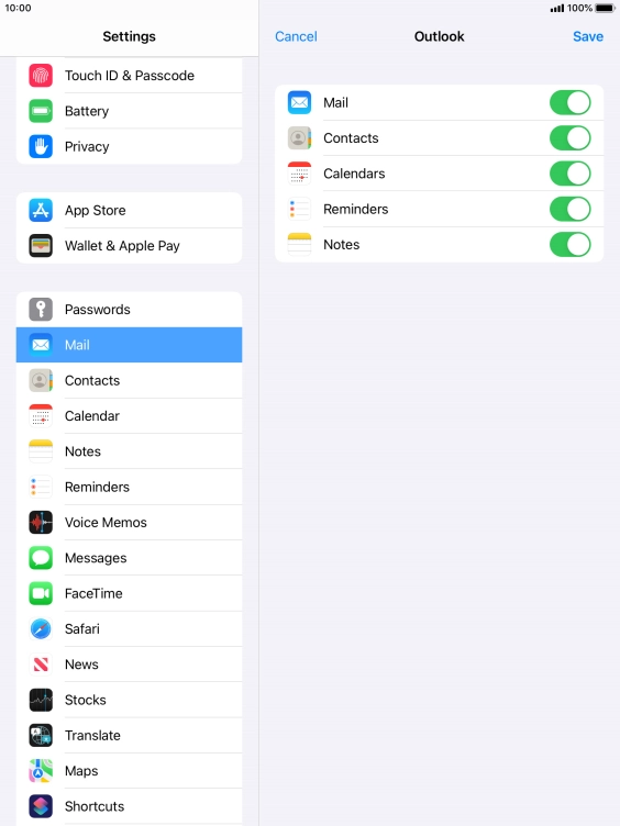 If this screen is displayed, you email account has been recognised and set up automatically. Follow the instructions on the screen to key in more information and finish setting up your tablet.